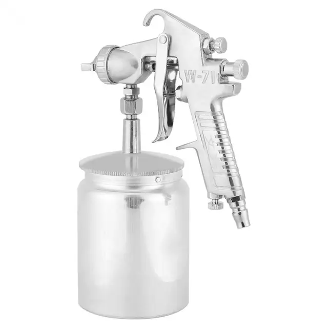 WALFRONT 1.5mm Pneumatic Spray Tools Nozzle 600CC Bottom Feeding Mode Air Paint Spray Tools Pneumatic Tool Portable