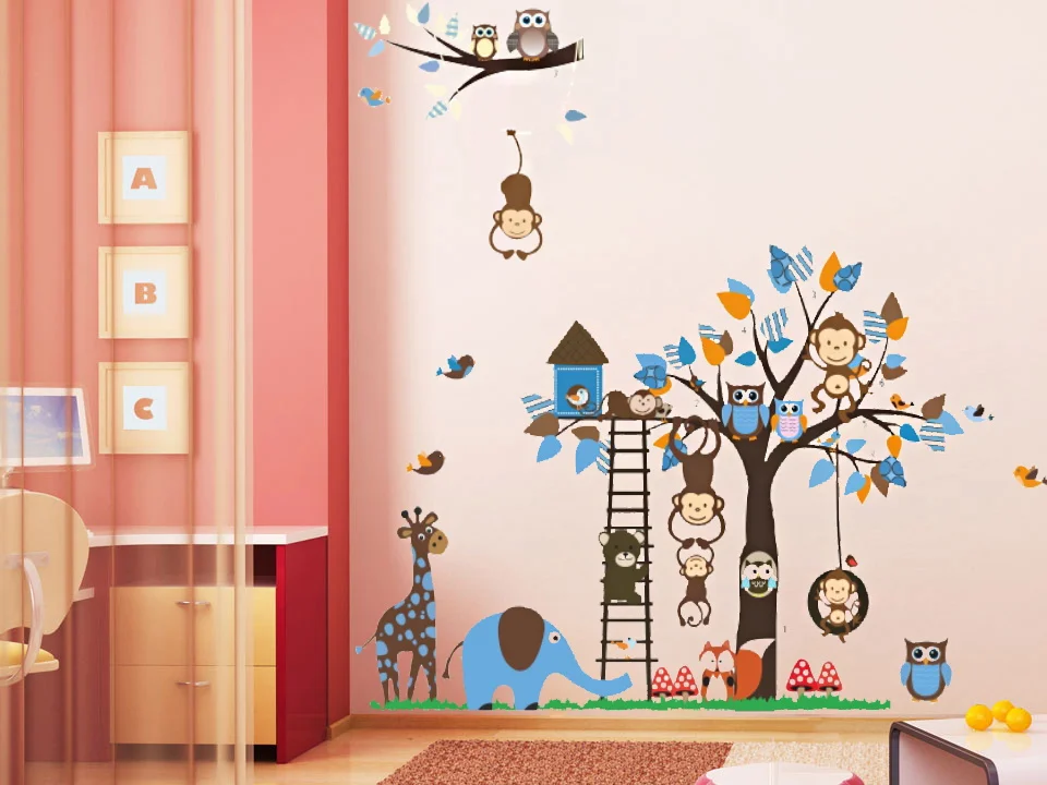 Kids Room Wall Design kids room bicycle wall art New Design Forest Animal Wall Stickers Tree Wall Stickers For Kids Room 1215 Children Deoration Wall Kids Room Wall Design monkey in the jungle wall murals in kids bedroom design ideas New Design Forest Animal Wall Stickers Tree Wall Stickers For Kids Room 1215 Children Deoration Wall
