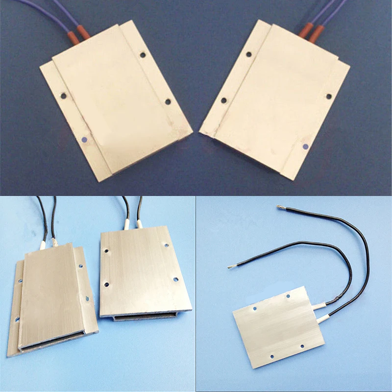 1 x 12V 60W 180C 77 x 62 x 6mm Aluminum PTC Heating Element Thermostat Heater Plate