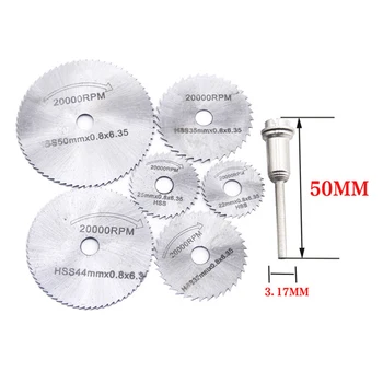 

6pcs/set Metal Circular Saw Blade High Speed Steel Woodworking Cutting Discs For Rotary Tool Durable Quality
