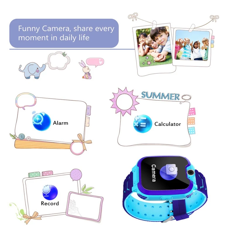  Multi-funktion Wasserdicht Kinder Aufruf Smart Uhr Anti-verloren GPS Positioning SOS Kinder Smartwa