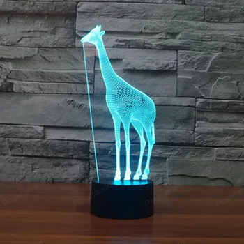 

Gift atmosphere lamp 3177 visual light ​Foreign trade new giraffe 3D lamp colorful lamp touch LED
