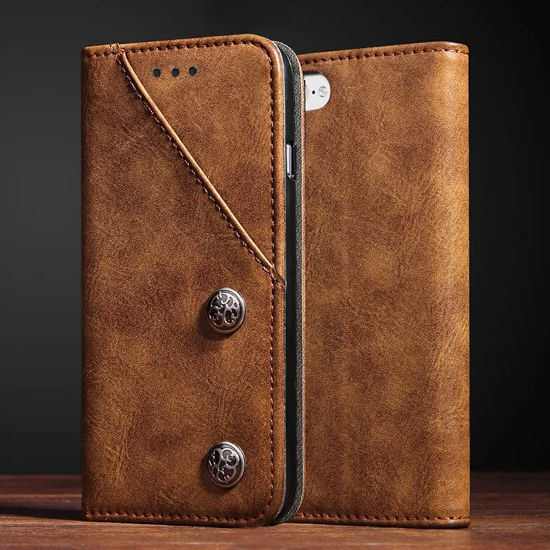 Phone Cases For iPhone 7 Flip Cover Case Leather Luxury Brand Coque Card Holder Slim Retro For iPhone 7 Leather Case Original