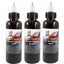 Kokkai Sumi чернила для татуировки для мытья крови(3 бутылки