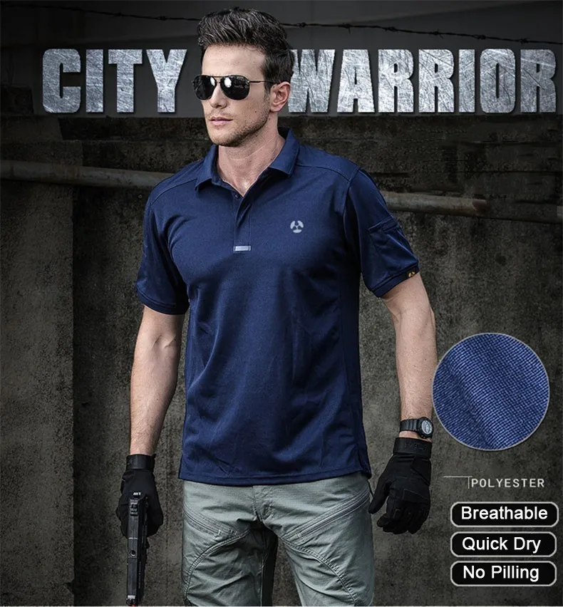 Летняя уличная походная футболка, военные тактические футболки с коротким рукавом, Мужские дышащие быстросохнущие футболки-поло Coolmax