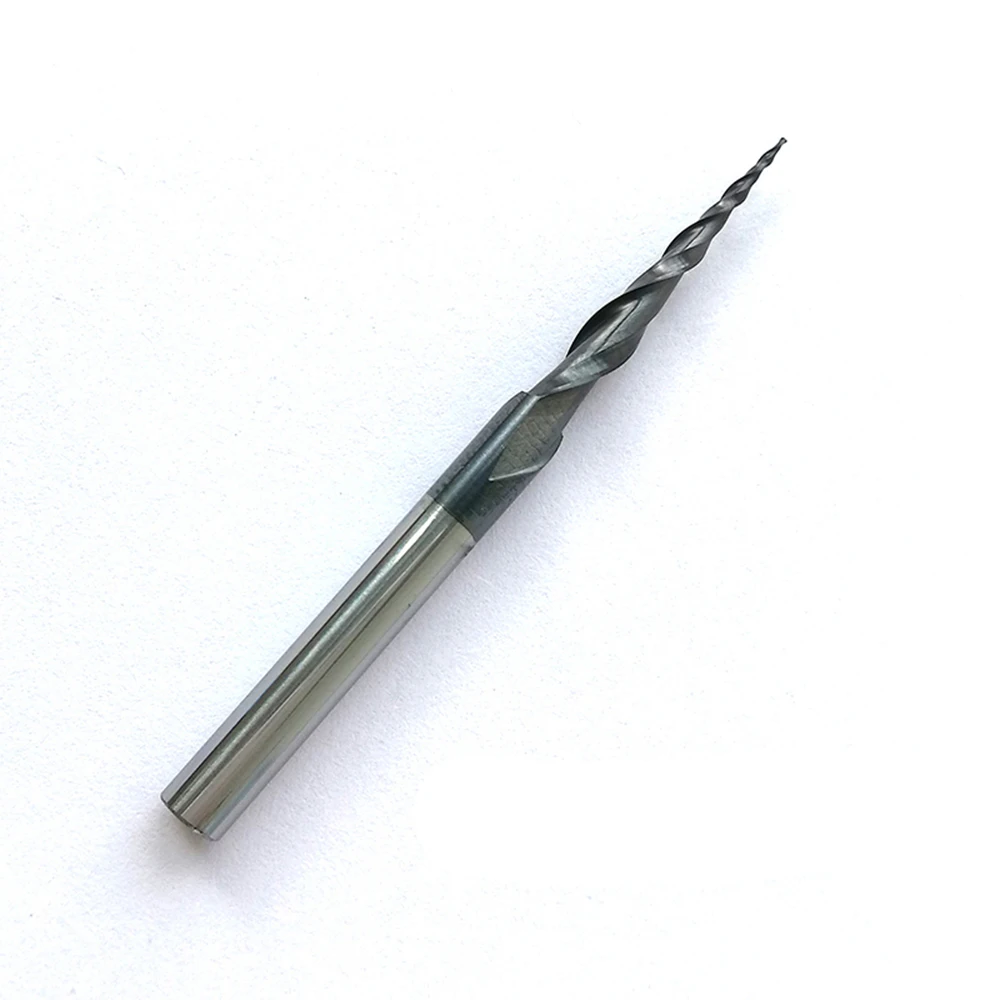 

2PCS D4*20.5*50L*2F HRC55 Tungsten solid carbide Coated Tapered Ball Nose End Mills taper and cone endmills