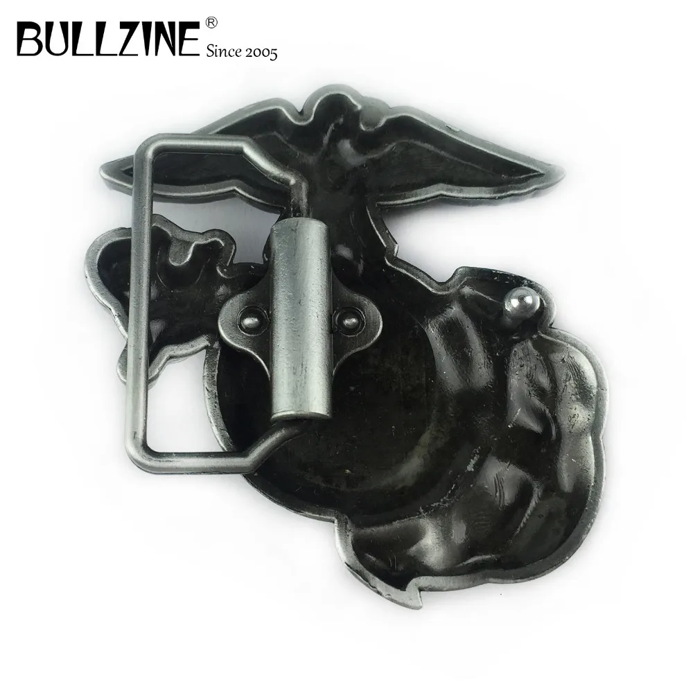 Bullzine/, морская пехота США, пряжка с логотипом на ремне с отделкой оловянкой, FP-02517, подходит для ремня шириной 4 см