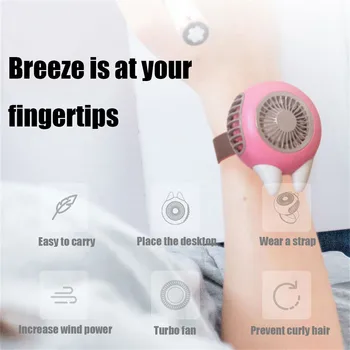 

2019 Portable USB Rechargeable Dual Fan Handheld Mini Cooler No Leaf Handy Cooling Fan for TikTok Outdoor Summer