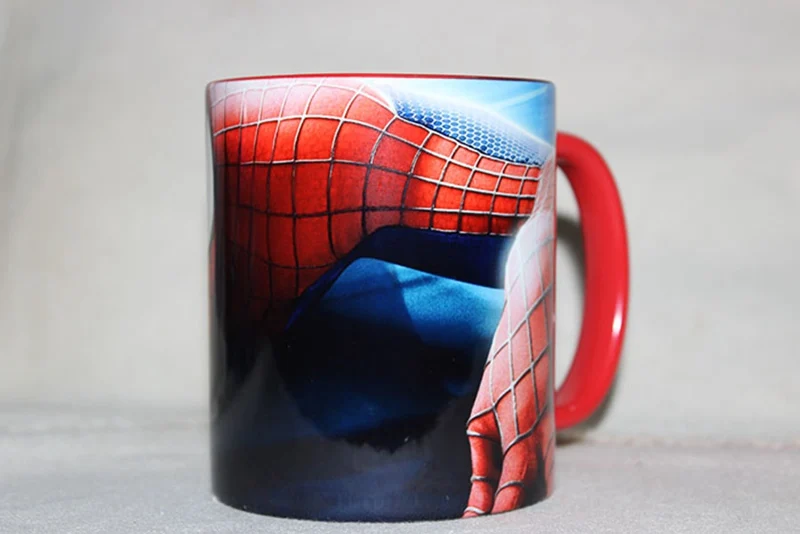 Керамическая кофейная кружка с человеком-пауком, креативная чашка супергероя Марвел, 350 мл, кружки с человеком-пауком для детей, рождественский подарок
