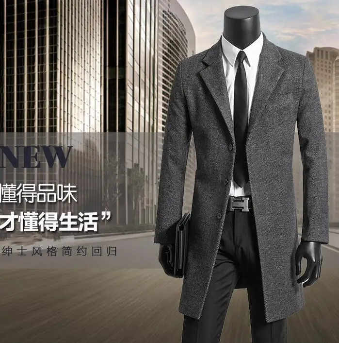 Men's clothing plus size 9XL wool coat mens overcoat woolen coats single-breasted outerwear gray casaco masculino fashion 2020 Men's clothing plus size 9XL wool coat mens overcoat woolen coats single-breasted outerwear gray casaco masculino fashion 2020