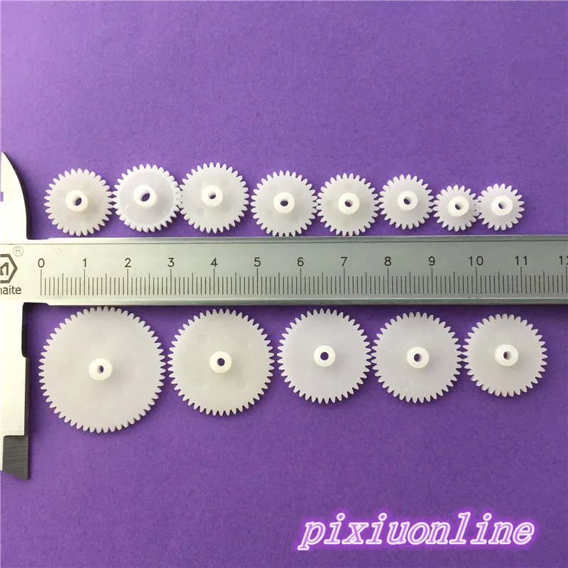 12 piezas K004Y DIY juego de engranajes de eje de plástico de una sola capa de transmisión Robot piezas de alta calidad en venta