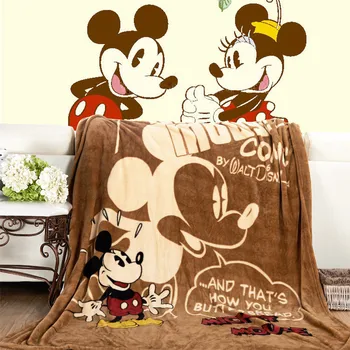 

Disney Cartoon Soft Blanket Throw Four seasons mickey minnie for Children on Bed Sofa Couch Adult children kids girl boy gifts