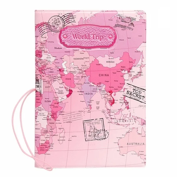 

Organizer Travel Map PVC Passport Covers for Women Men Documents Male Identity Card Holder Case on The Passport