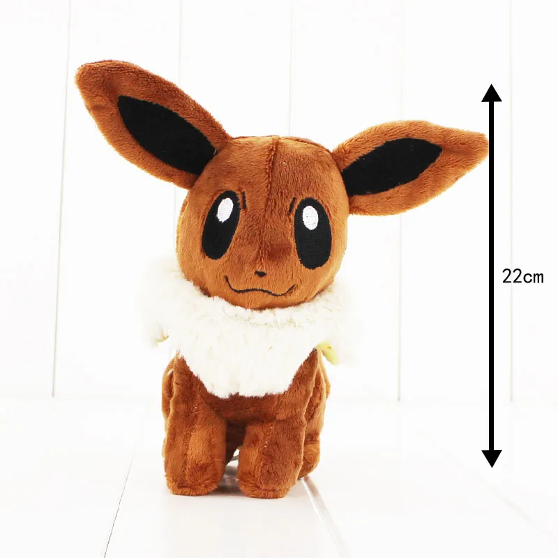 22 см 9 стиль Eevee плюшевые Umbreon Espeon Jolteon Vaporeon Flareon Glaceon Leafeon Sylveon плюшевые мягкие игрушки куклы - Цвет: Eevee