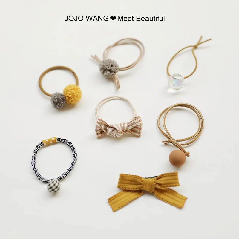 Korean Kawaii 7 Pcs A Pack Classic Fashion Head Rope Pearl Elastic Hair Bands Simple Colorful Rubber Band Multicolor Hair Ring Korean Kawaii 7 Pcs A Pack Classic Fashion Head Rope Pearl Elastic Hair Bands Simple Colorful Rubber Band Multicolor Hair Ring