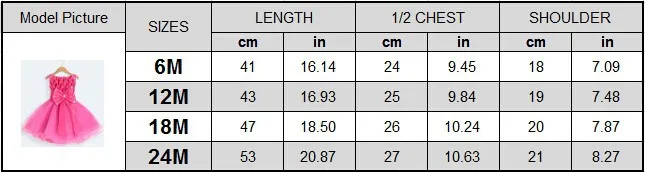 Flower  size chart