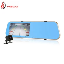 HGDO Car DVR Full HD rearview mirror camera 1080P 4 3 inch Dual lens auto dash