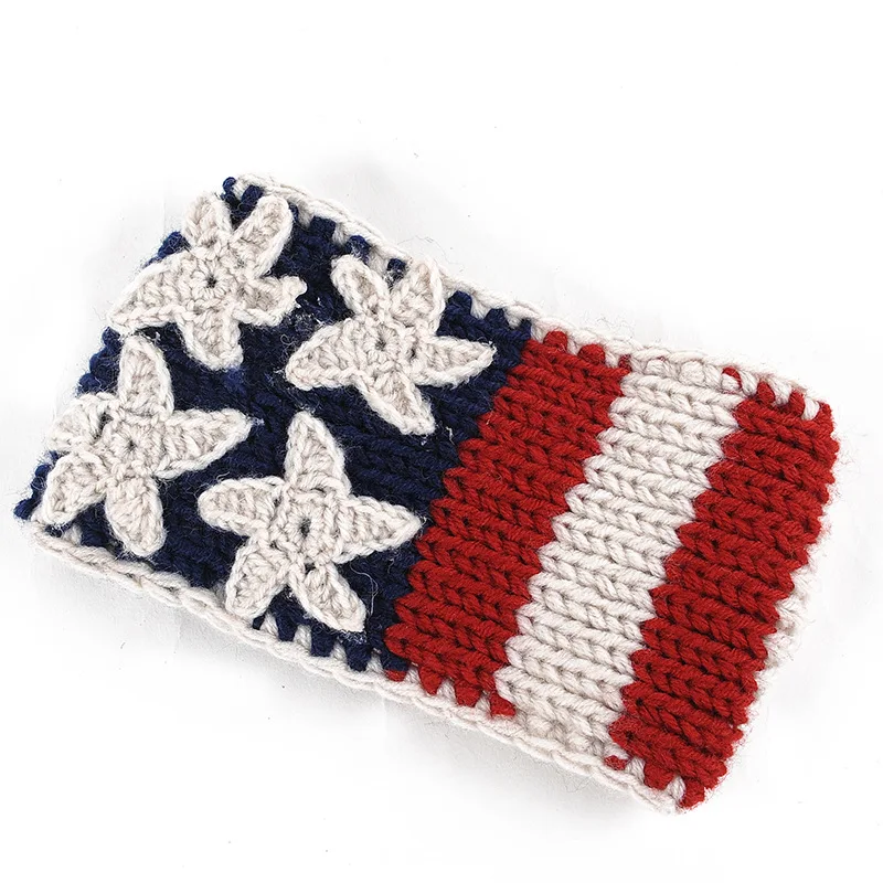 

120pcs/lot winter new fashion flower and striped knitted headband/knit hairbands