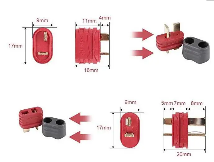amass T plug connector
