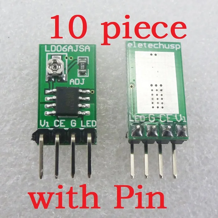 10 шт. DC 3 в 6 в 30-1500mA регулируемый светодиодный pwm драйвер контроллер DC-DC преобразователь постоянного тока - Цвет: with Pin