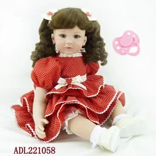 60 см силиконовые виниловые куклы Reborn Baby, реалистичные куклы для спящей девочки Brinquedos, куклы высокого класса, завитки, принцесса, модная Кукла, подарок