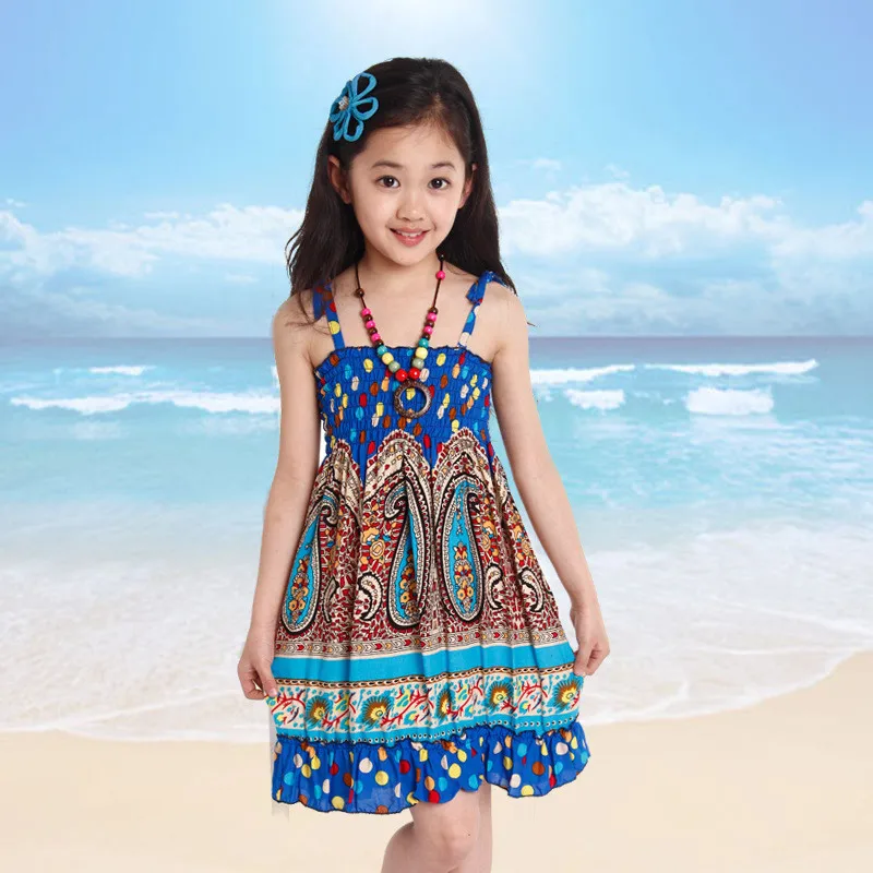 Retail 2015 Beach Dress Summer Bohemian Style Girls