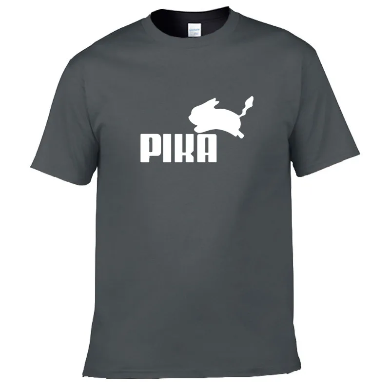 Новые летние Футболка с покемонами аниме Pika Для мужчин футболки «Пикачу», футболка для мальчиков хлопок короткий рукав Футболка для мальчиков
