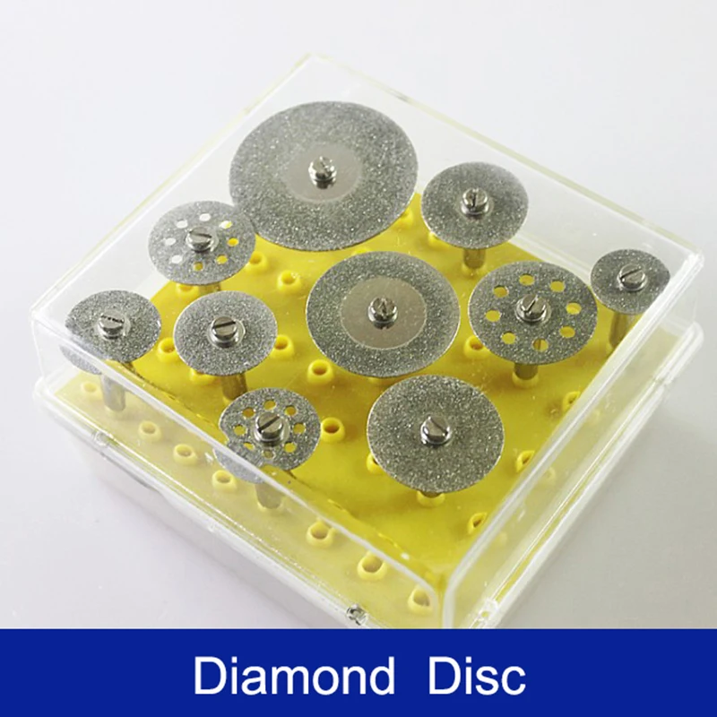 10 Pcs Diamond Cutting Disc Saw Blade Grinding Wheel Set Rotary Tool Circular 