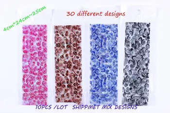 

HOT SELLING!10pcs/lot Nail Art Transfer Foils Stickers Beautiful Nail Gel Polish Mixed Designed Nail Tips Decorations Tools#X143