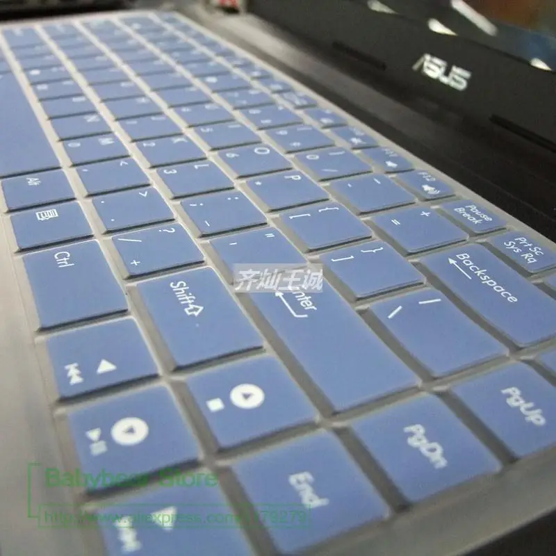 Силиконовая клавиатура защитная крышка для Asus X43 X44 X84 X85 P43 X44H X85V K40 X8 P80 K42D K42E K43T X84L P43J P43S K45D A43TA - Цвет: blue
