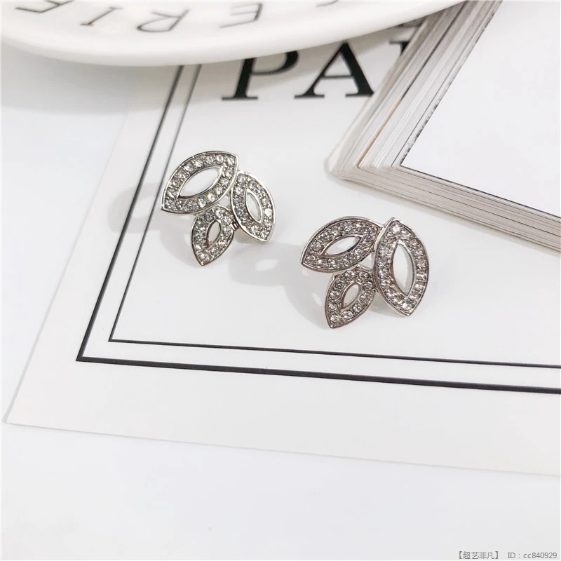 Касию 925 серебро полный лист серьги женский лаконичный личности Джокер уха украшения Фея серьги кулон E-345E-346