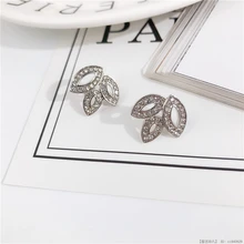 Касию 925 серебро полный лист серьги женский лаконичный личности Джокер уха украшения Фея серьги кулон E-345E-346