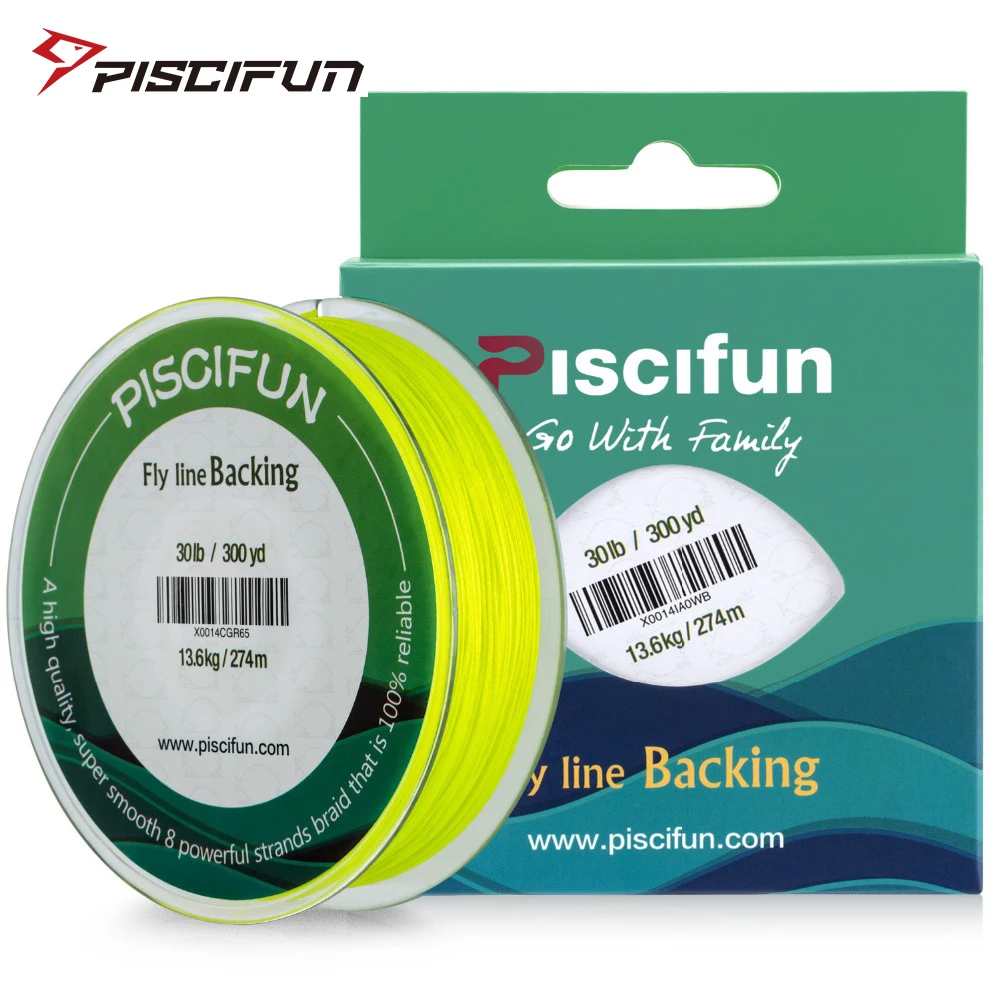 Рыболовная леска Piscifun оранжевая белая Fluo желтая 274 м 13 6 кг/30 фунтов|fishing line|backing