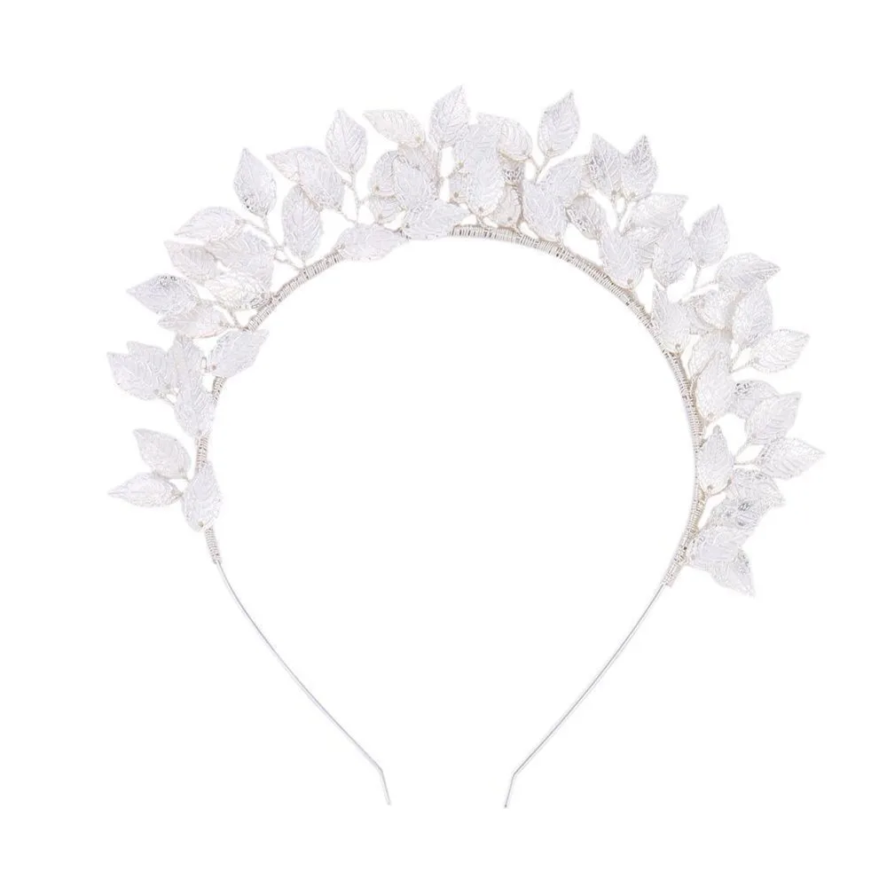Новая мода Прекрасный лавровый металлик ручной работы цветок, повязка на голову греко-римские костюм Группа Свадьба невесты корона волос оголовье