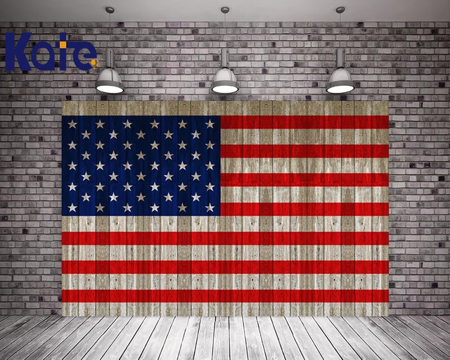 kate 10x10ft flag day photography backdrops with stars wood american