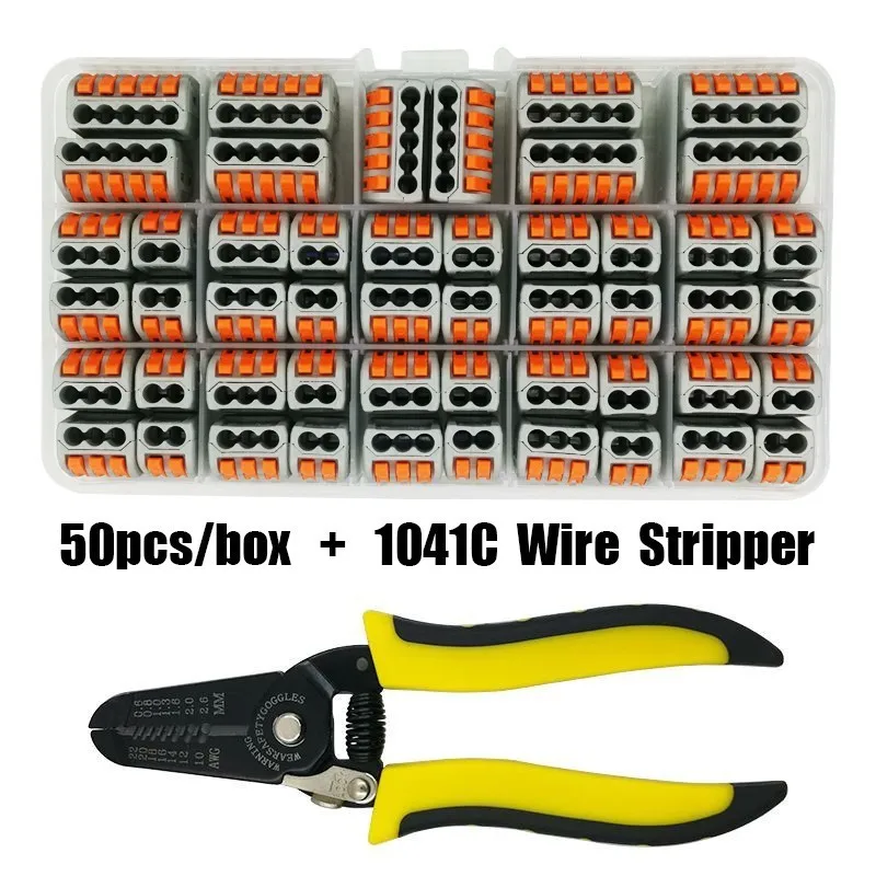 50 шт./кор. разъем провода в штучной упаковке Универсальный Компактный разъема Крытый гибрид быстрый разъем электротехническое оборудование PCT-222 - Цвет: 50box a 1041c