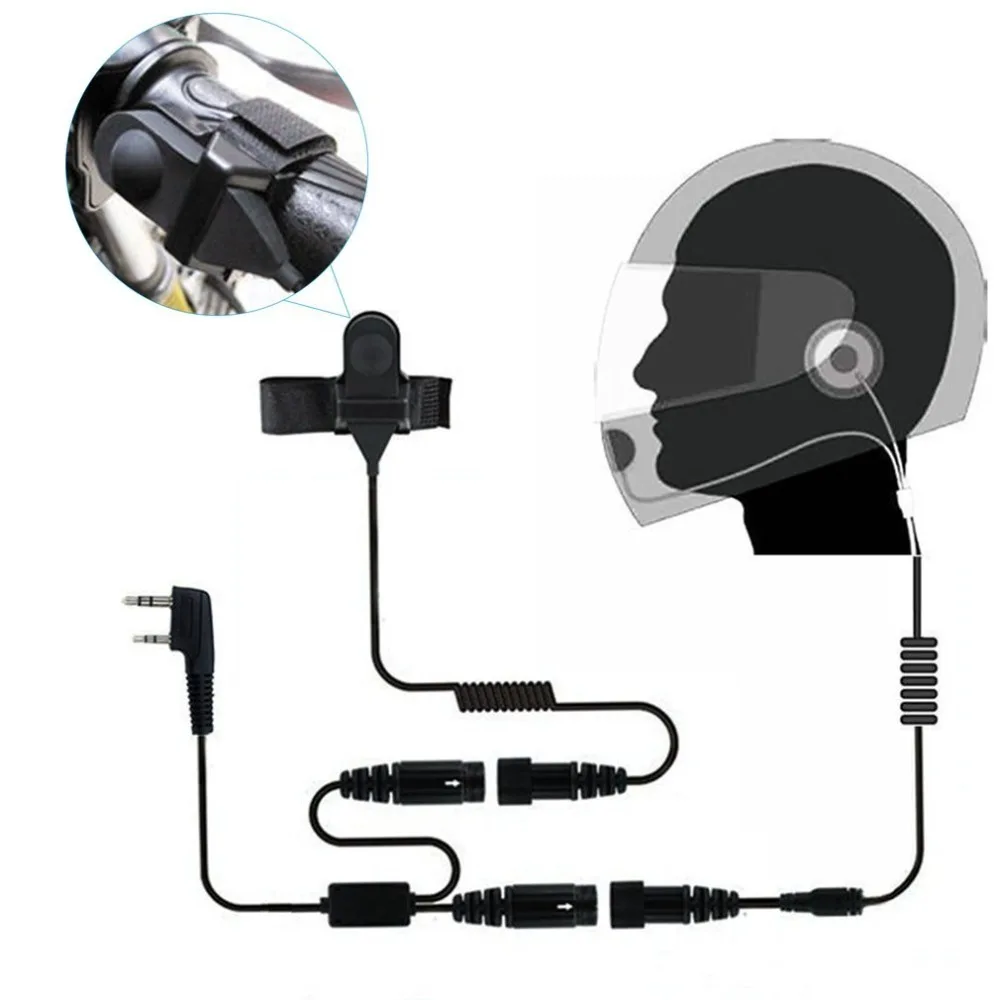 2 контактный шлем портативная мотоциклетная гоночная гарнитура для Kenwood Baofeng wie