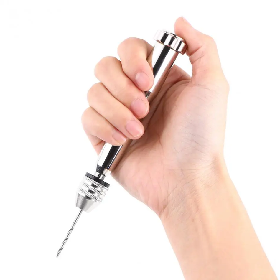 

26Pcs/set Accuracy Drilling 0.3mm-3.6mm Grasp Chuck Hand Twist Drill Drill Bits Set Wood Drilling Hand Tools Silver Color
