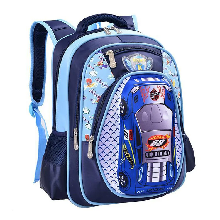 5D car-styling children school bags for teenagers boys kids cartoon car backpack 16 inch book bag large capacity mochila escolar(China (Mainland))