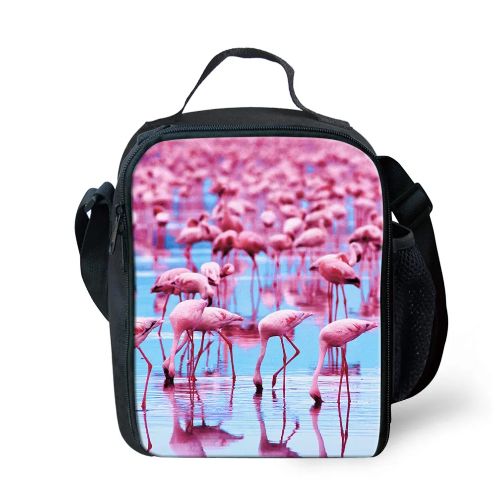 

Neoprene Lunch Bag Cute 3D Flamingo Animal Pattern Children Thermal Insulated Food Lunchbox Boys Girls Picnic Totes Picnic Case