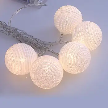 

10/20/40 LEDS Christmas Crack Ball String Light Christmas Battery LED Fairy Light Party Decor Lamp