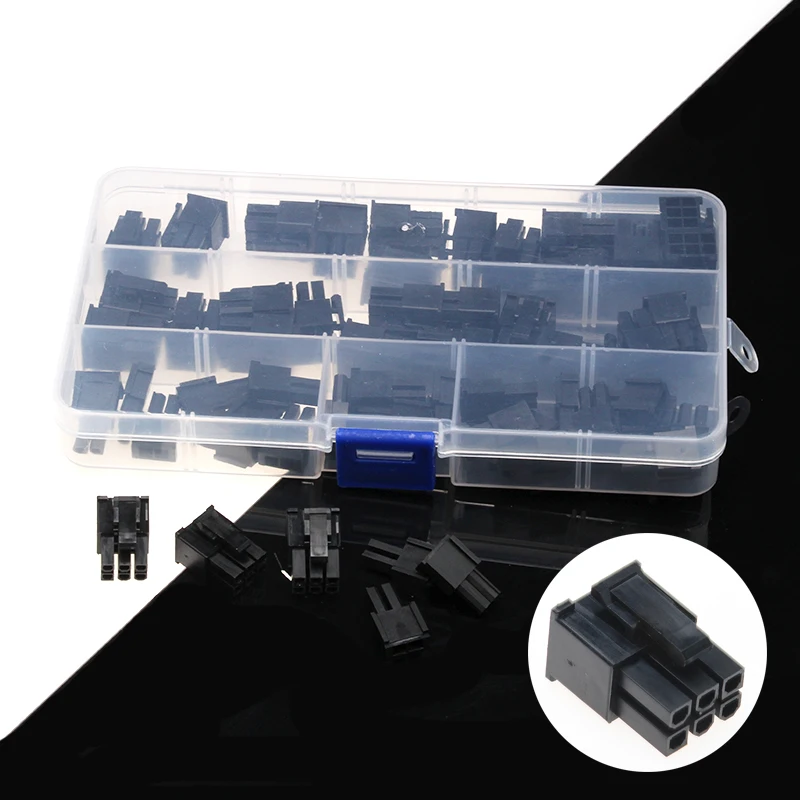 

YT 30PCS 4.2mm Female Black Housing Terminals Connectors 8pins Wire Cable Dupont Terminal Connector Kit with Plastic Box