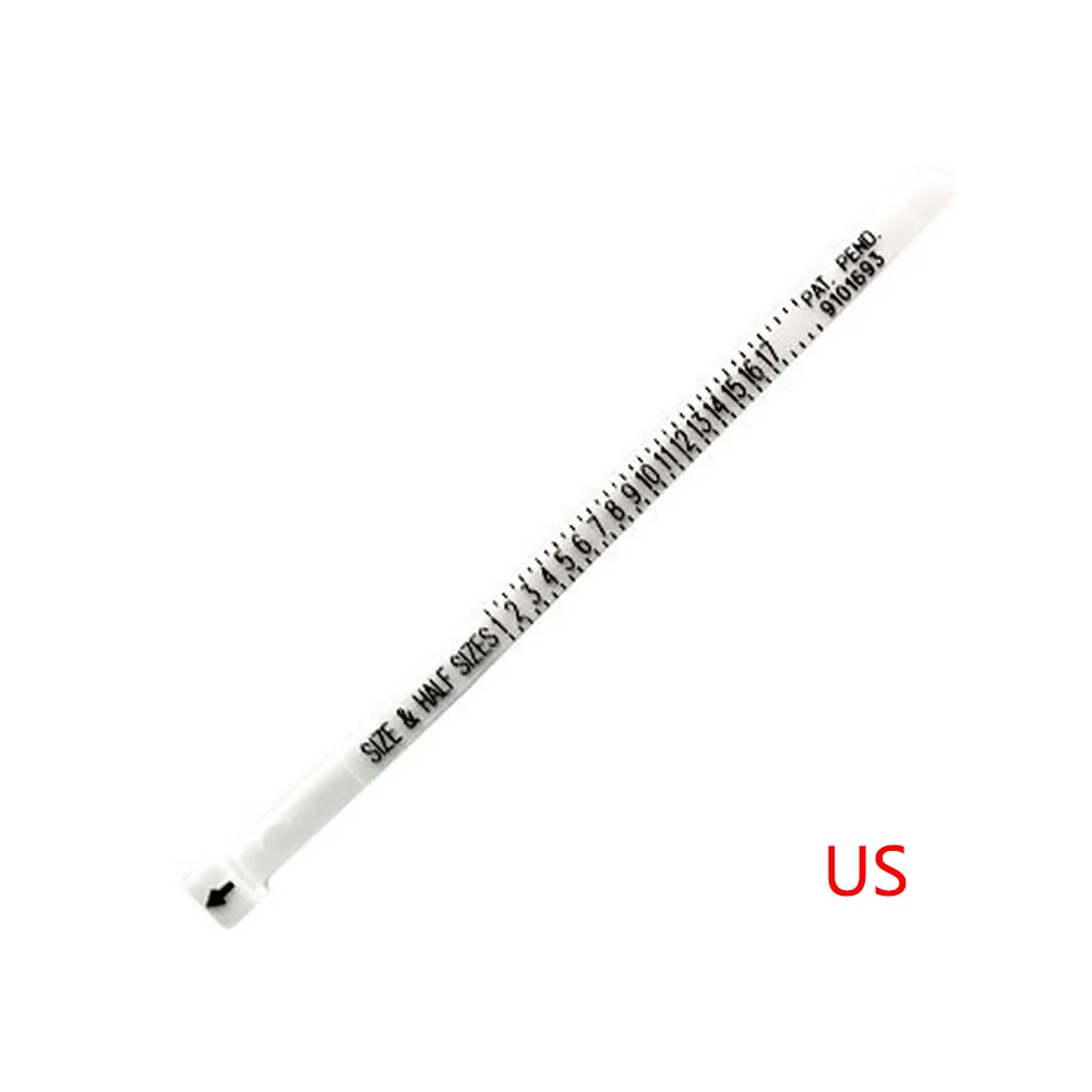 

2PCS UK/US Band Professional Practical Tester Accurate Plastic Multisizer Ring Gauge Portable Jewellery Tools Finger Measure