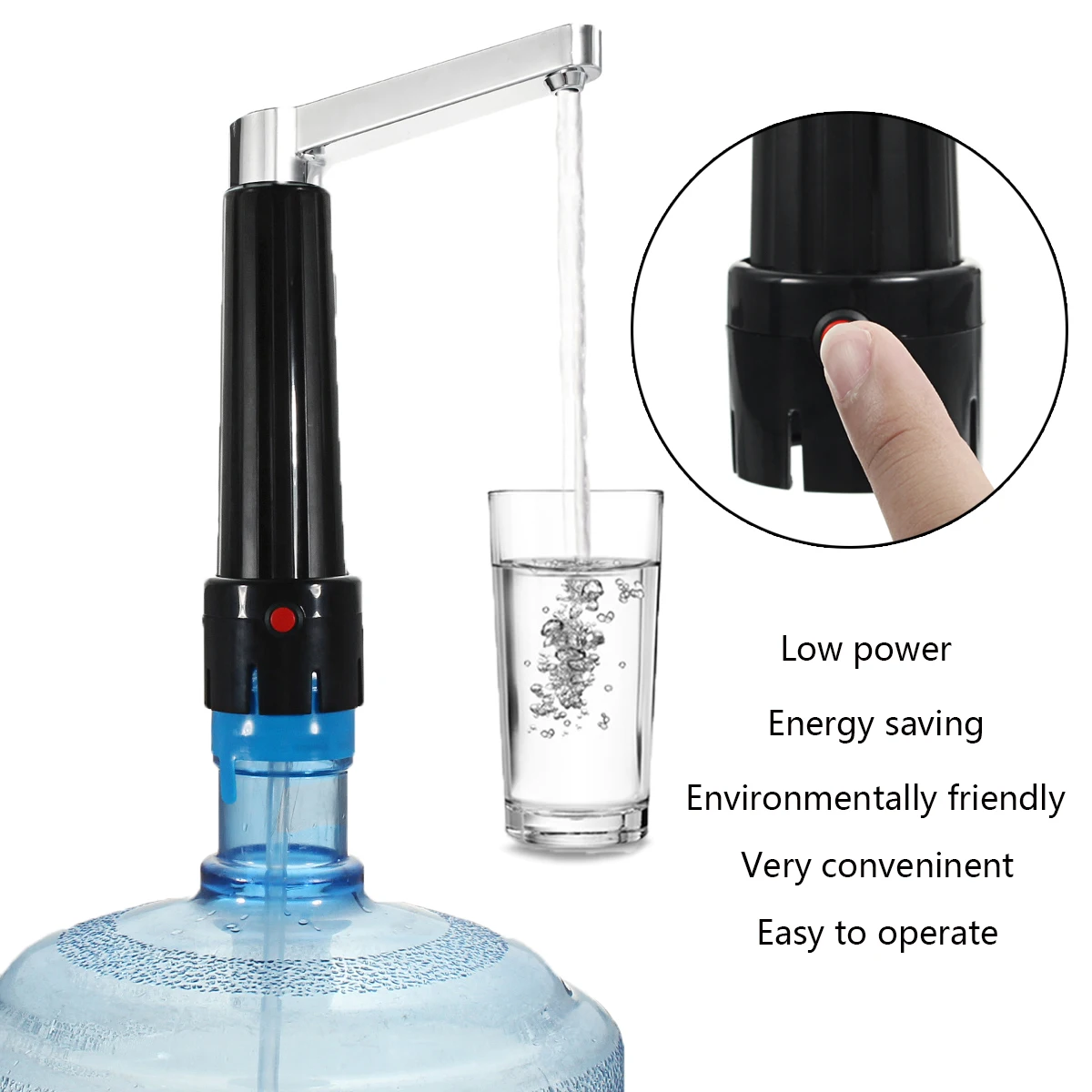 DW 001 Food Grade Silicone Tube Portable Water Dispenser + US Plug Power Adapter +Easy Carry