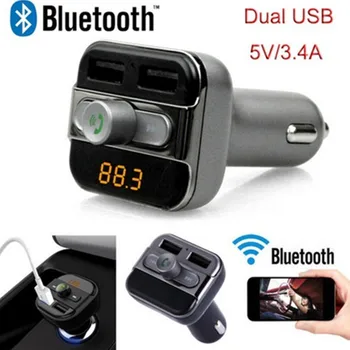 

Car MP3 Audio Player Bluetooth FM Transmitter FM Modulator Car Kit Hansfree LCD TF Micro SD Dual USB Charger for iPhone Samsung