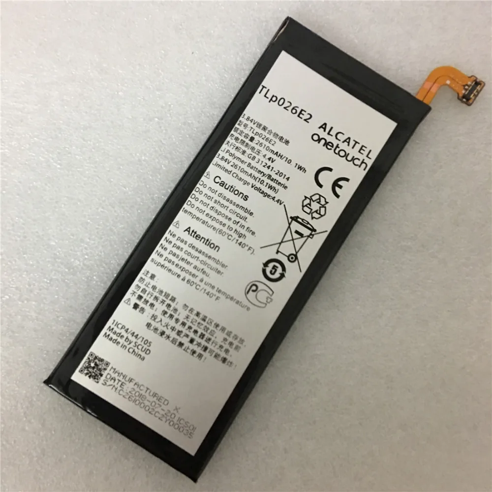 

2610mAh TLp026EJ battery for ALCATEL ONE TOUCH IDOL 4 6055K TLp026E2 OT-6055 Idol 4 6055B 6055H 6055U 6055Y phone