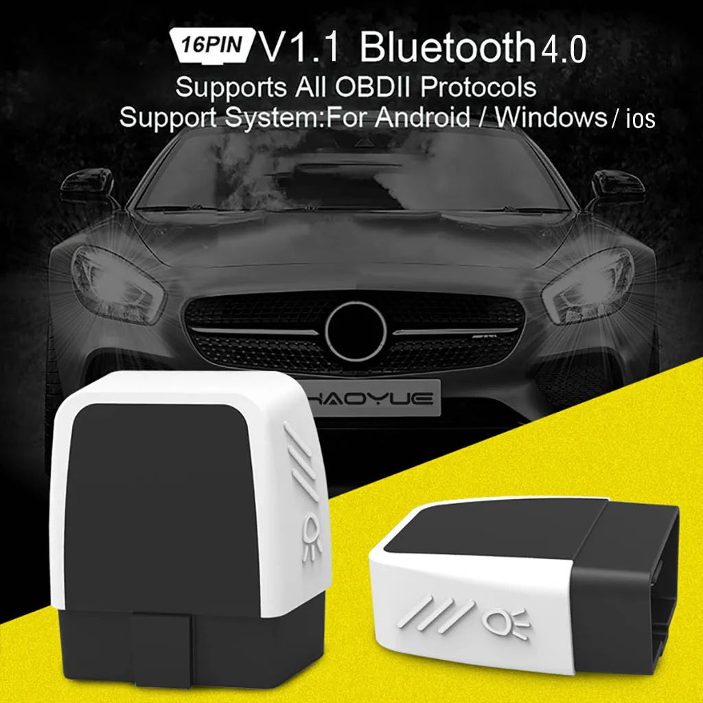 V08 V1.1verson OBD2 PICI8F25K80 чип 16pin Описание ELM327 superbluetooth 4,0 с светодиодный свет obd2 детектора неисправностей автомобиля scanne