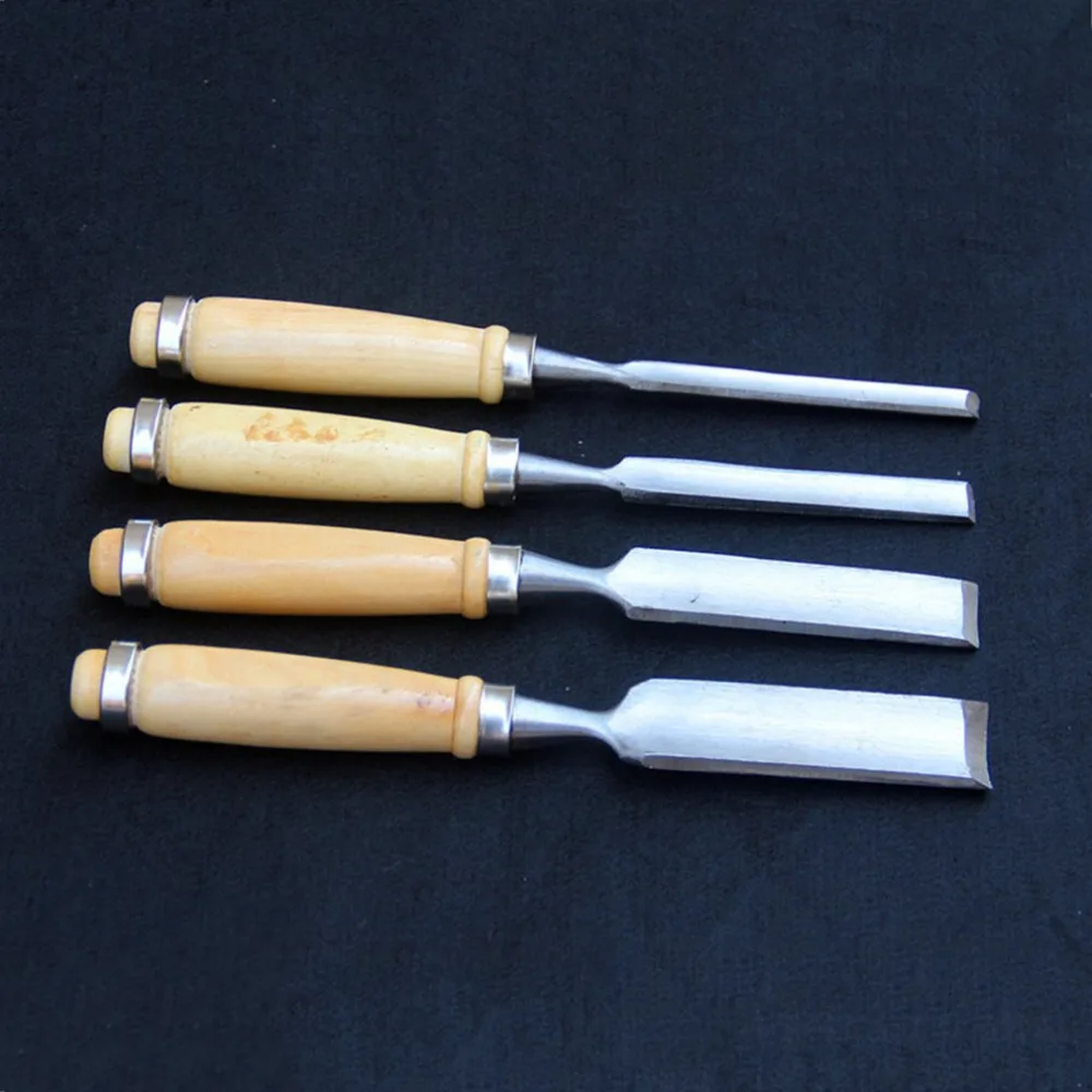 

4PCS Gouge Set Wood Carving Chisel Tool 8/12/18/25mm Cutting Edge Width Hand DIY Carving Woodworking Tools for Carpenter