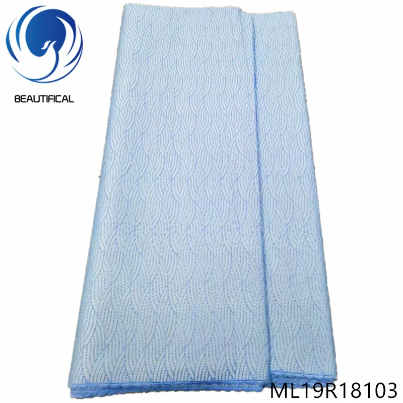 

BEAUTIFICAL Cotton Lace For Men Swiss Lace 5 Yards 2019 Latest Design Voile Dry Lace ML19R181