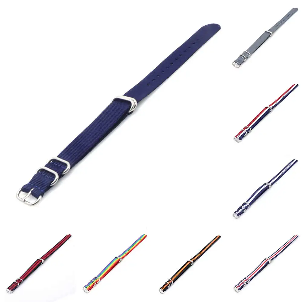 

1pcs Nato Strap 16mm 18mm 20mm 22mm 24mm Nylon Watch Band Waterproof Watch Strap